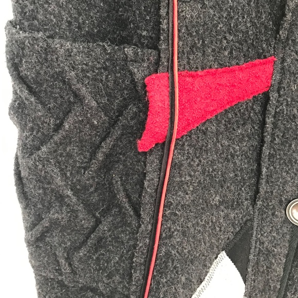 Irina Rapaport vest women OS wool patch work pockets boho hippie art to wear - Picture 3 of 11